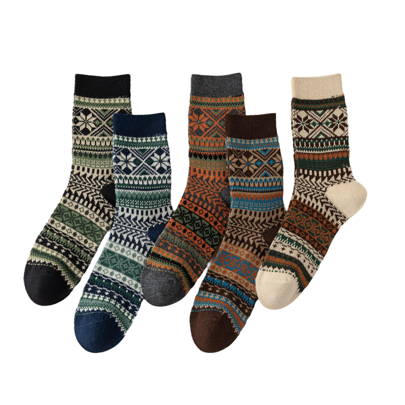 Winter Knit Crew Socks (5-Pack)