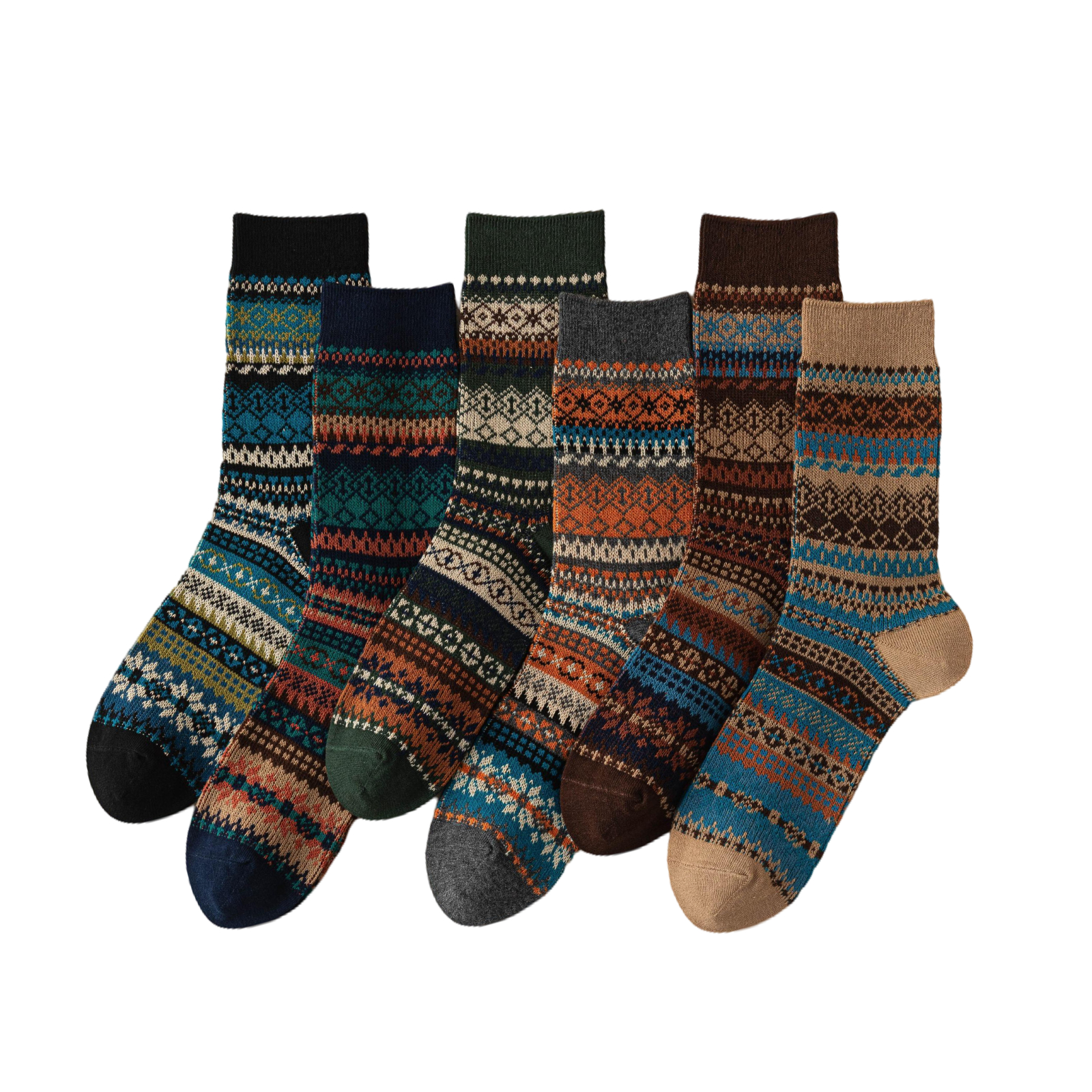 Vintage Pattern Wool Socks Set