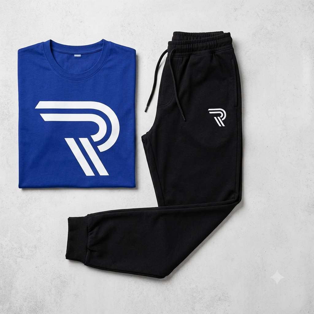Blue Logo Casual Tracksuit