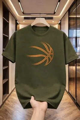 Basketball Graphic T-Shirt  Premium Fabric In Multi Colours