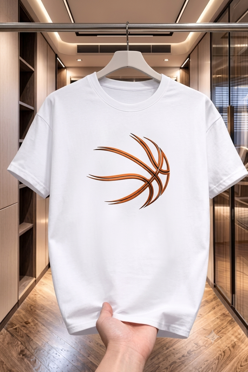 Basketball Graphic T-Shirt  Premium Fabric In Multi Colours