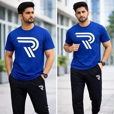 Blue Logo Casual Tracksuit