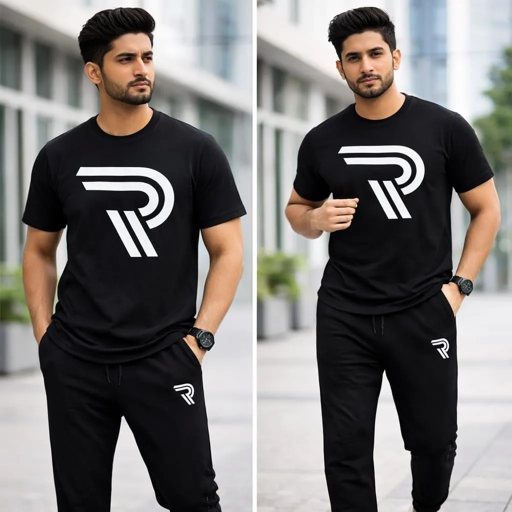 Summer Premium Black Urban Tracksuits for Causal Wear