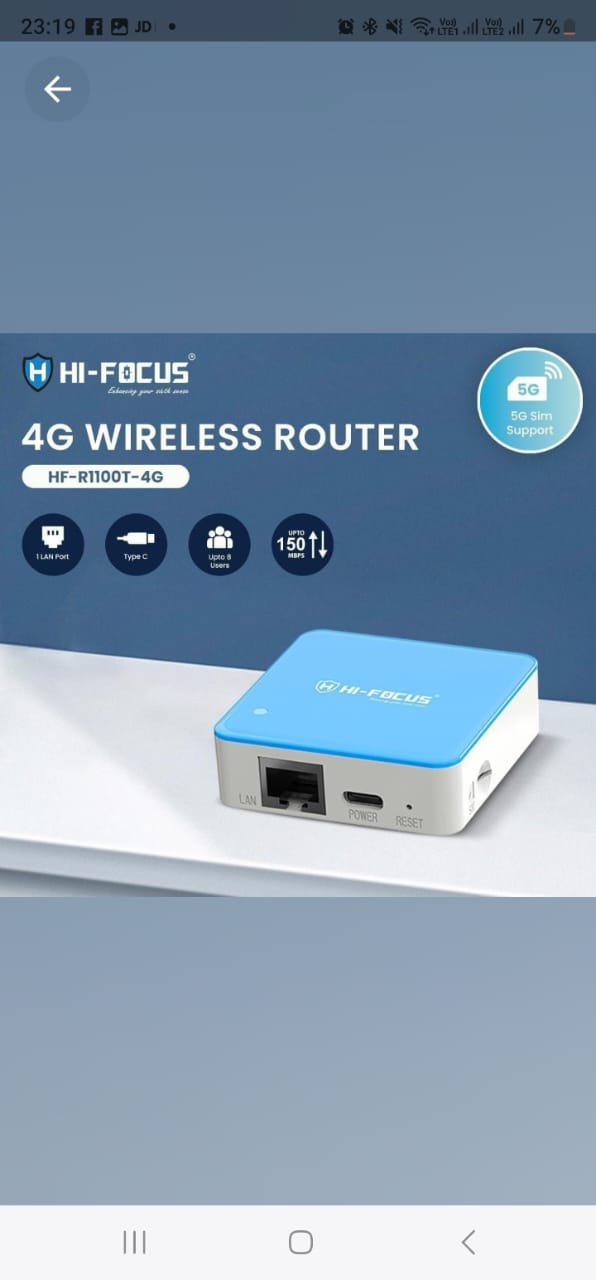 Hi-Focus 4G Wireless Router