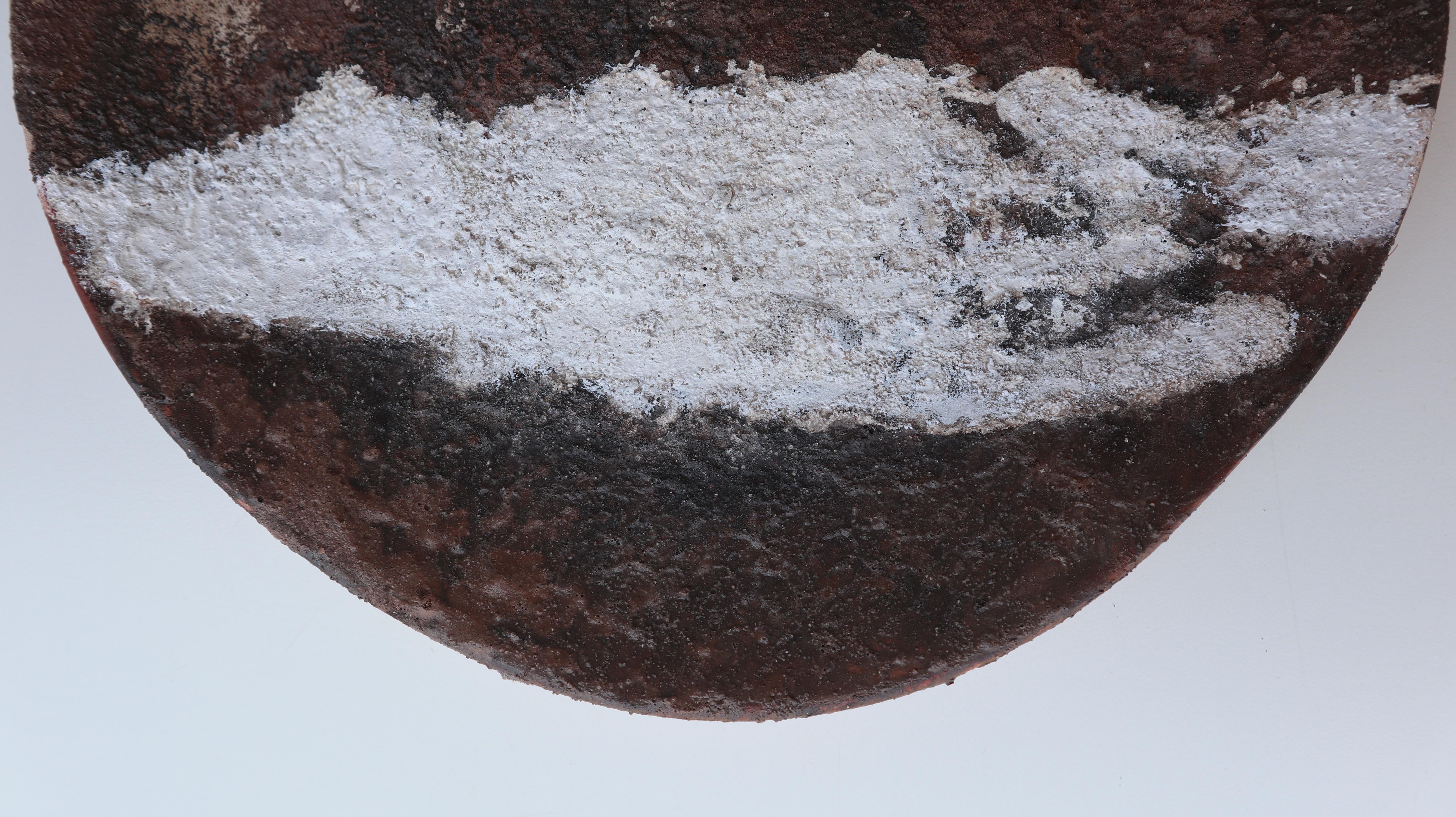 Wabi Sabi Wall Sculpture: Terracotta Clay Wall Plate Textured Nagisa