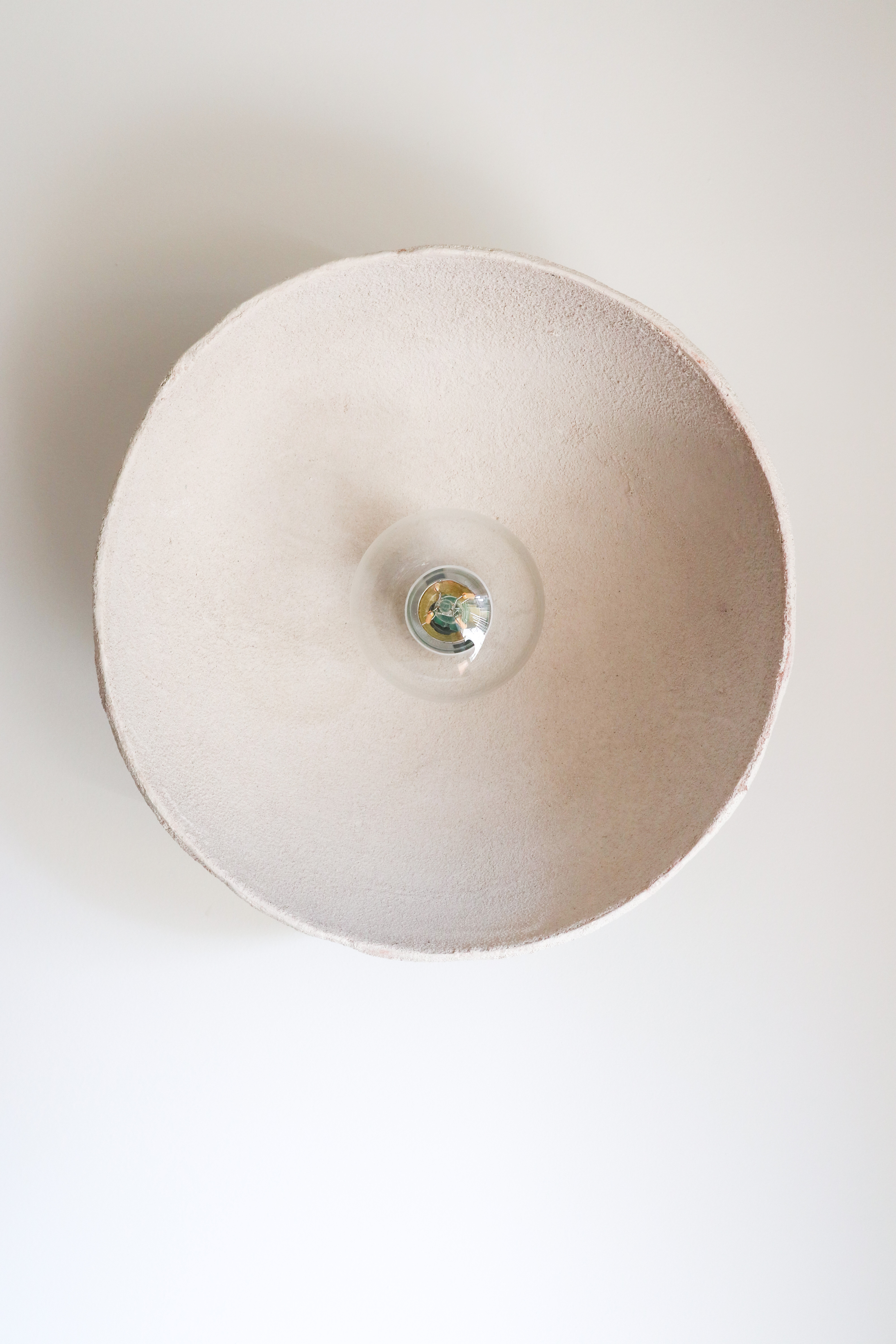 Kanso Ceiling Lamp | Japandi Handmade Paper Clay Hanging Light | Pendant Fixture