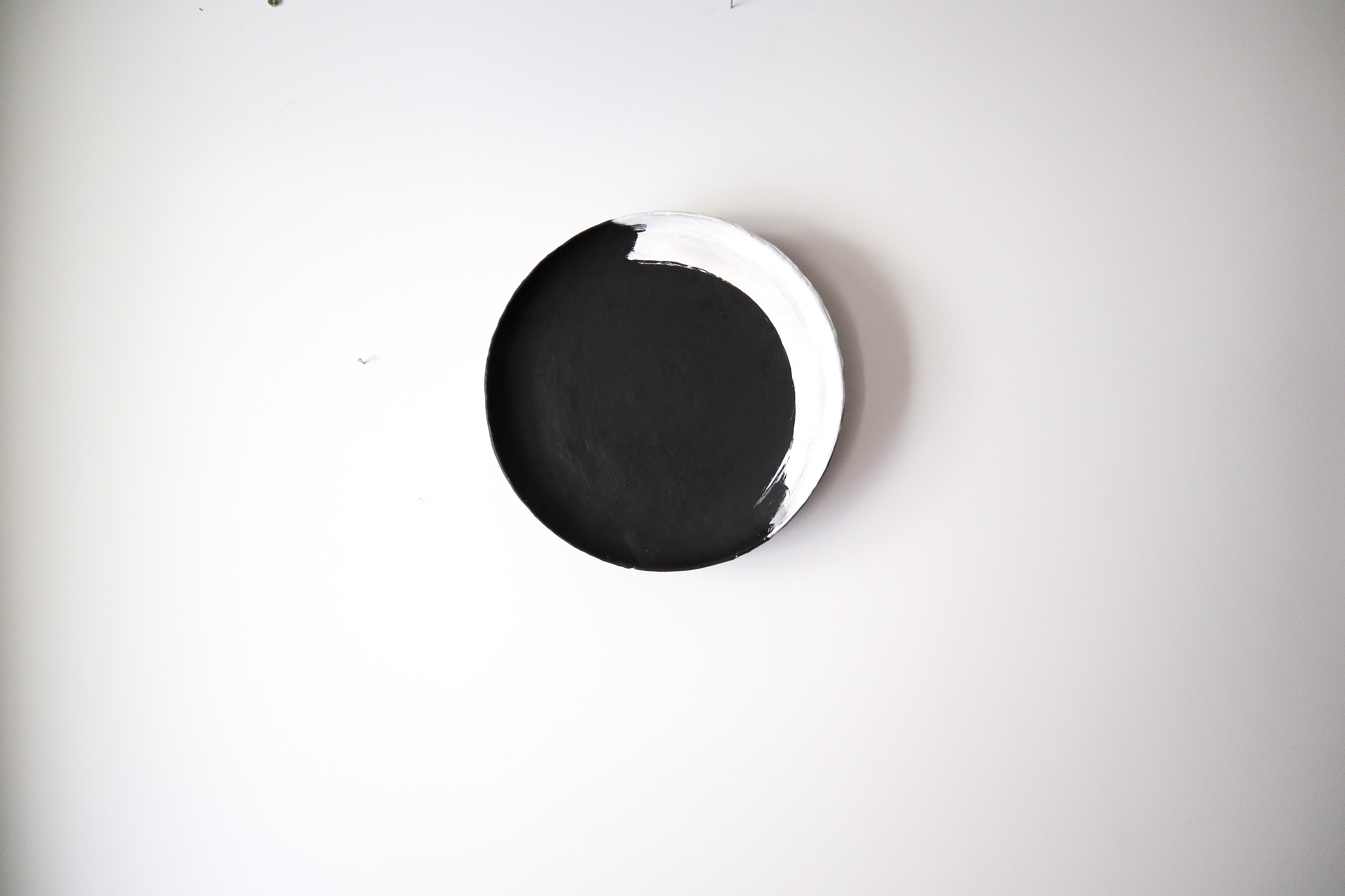 Set of 2 Handmade Paper Clay Wabi-Sabi Wall Sculptures, Japandi Organic Decor