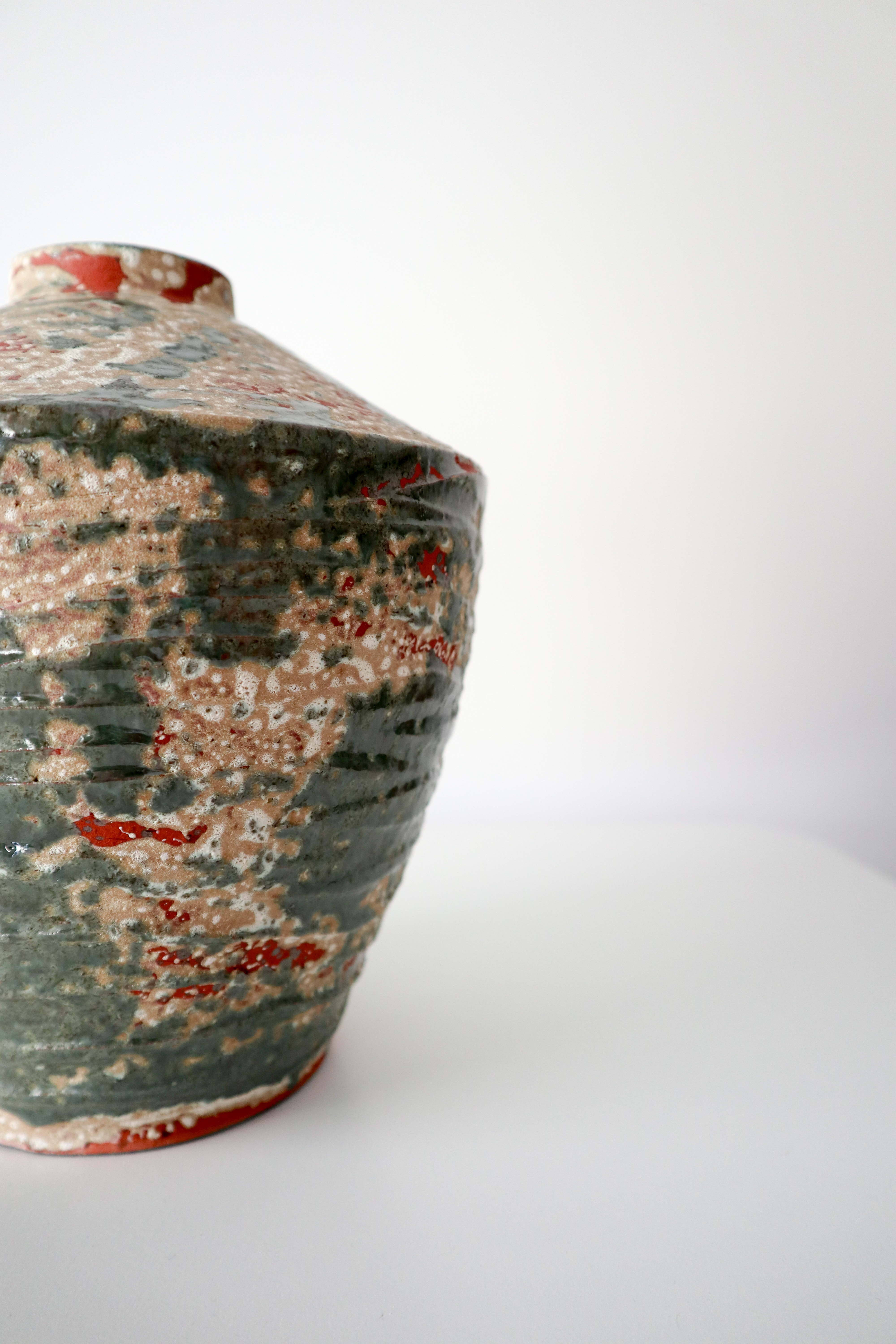 waterproof Textured Ceramic Vase • Wabi Sabi Organic Modern Pottery • Minimalist Home Decor Akebono