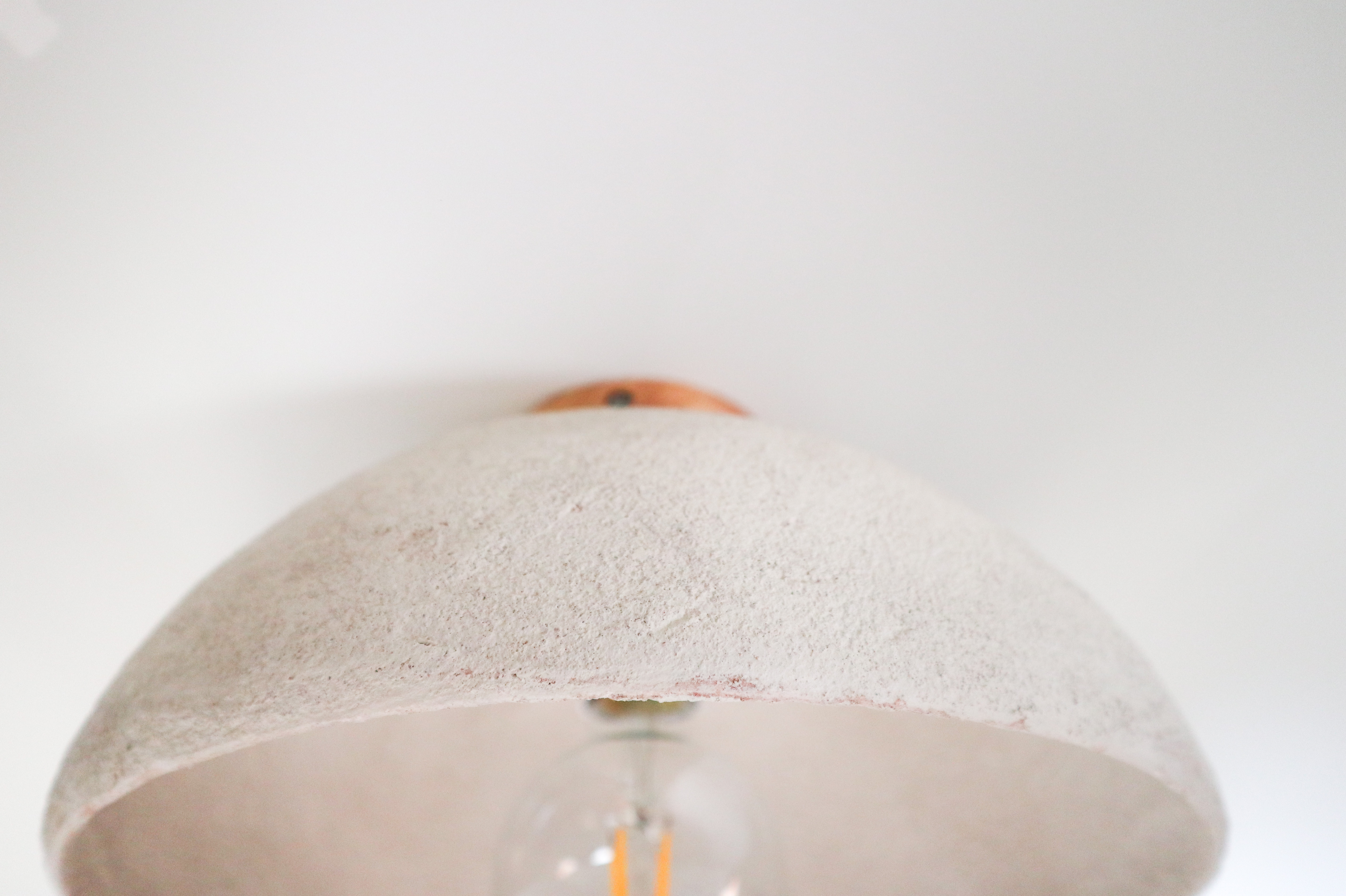 Kanso Ceiling Lamp | Japandi Handmade Paper Clay Hanging Light | Pendant Fixture