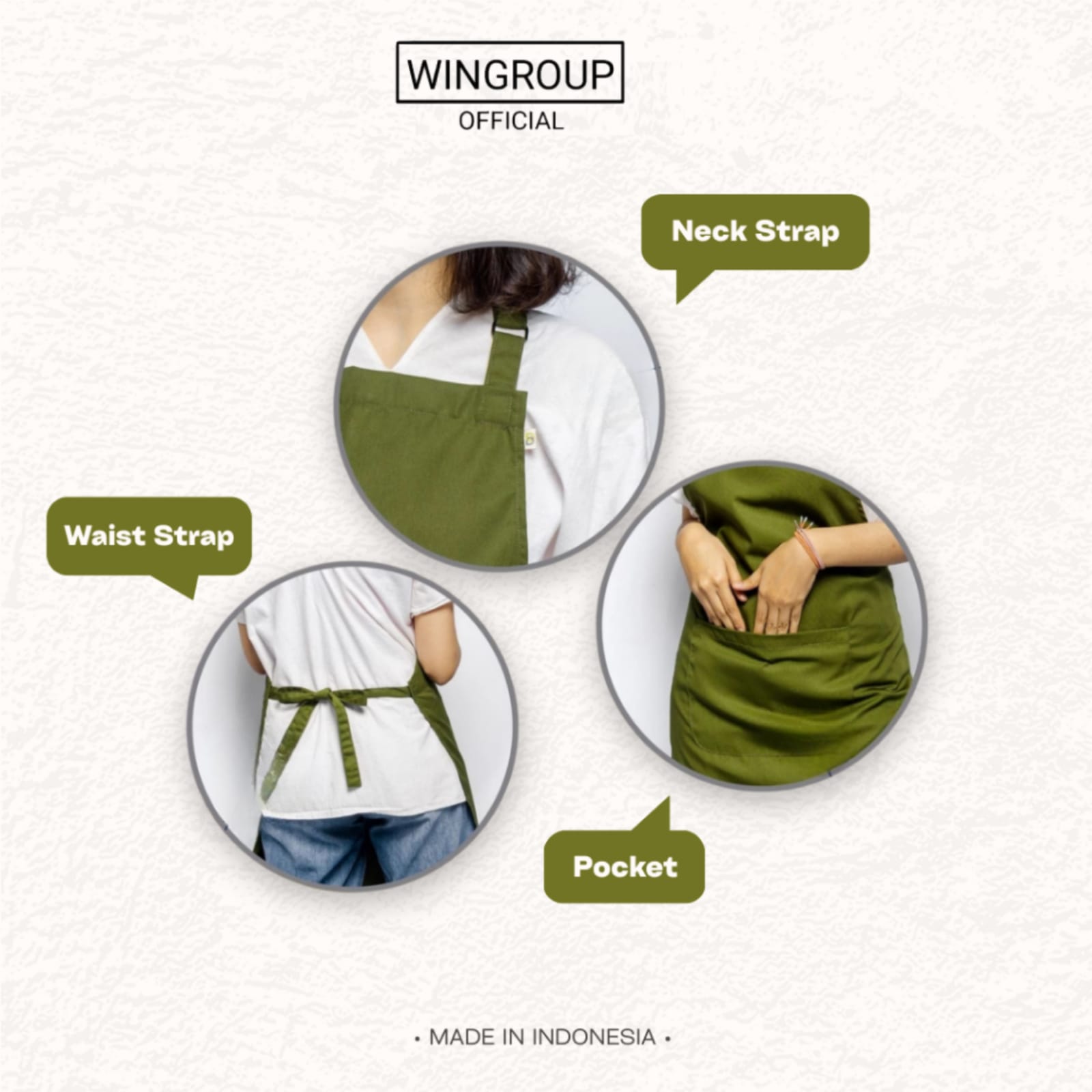 Army - Apron Masak Celemek Barista Color Series