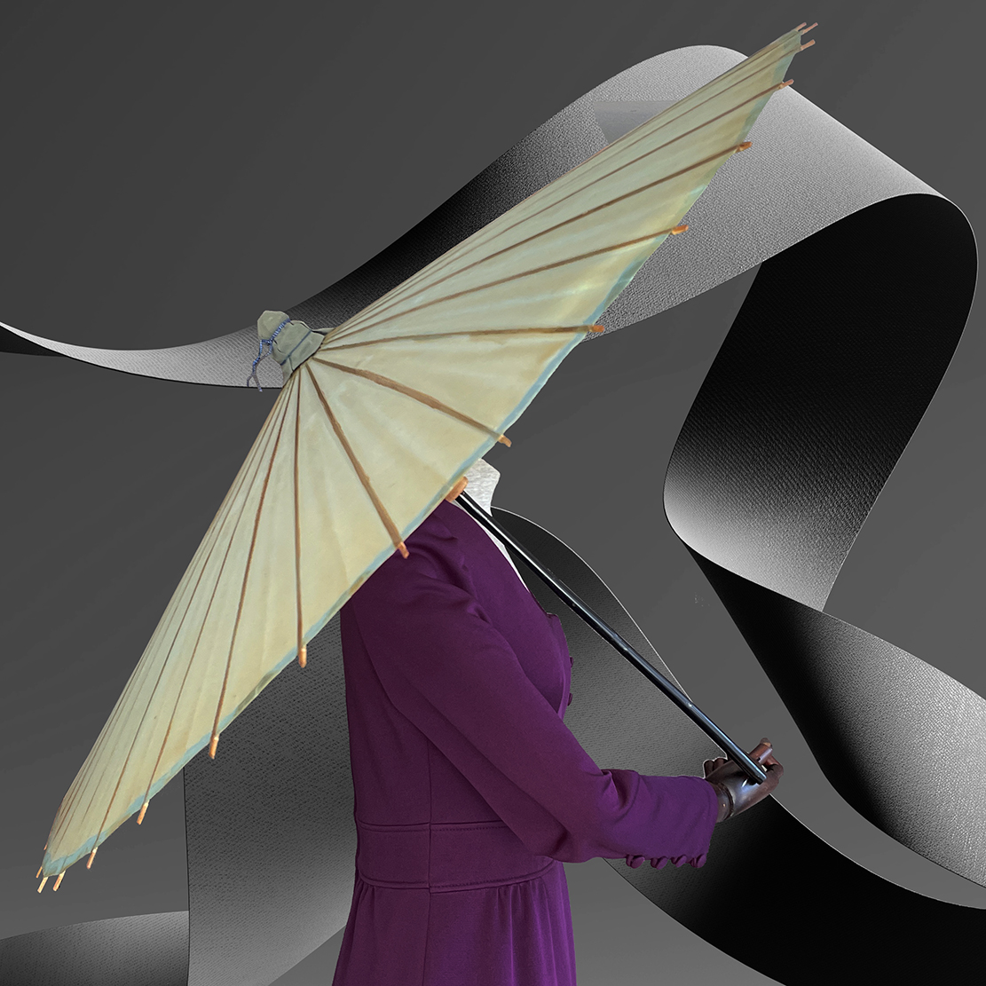 Umbrelă japoneză tradițională Wagasa – prima parte a secolului XX