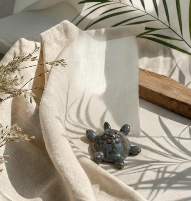 Ceramic Turtle Figurine
