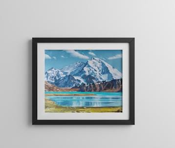 Framed Mountain Landscape Art