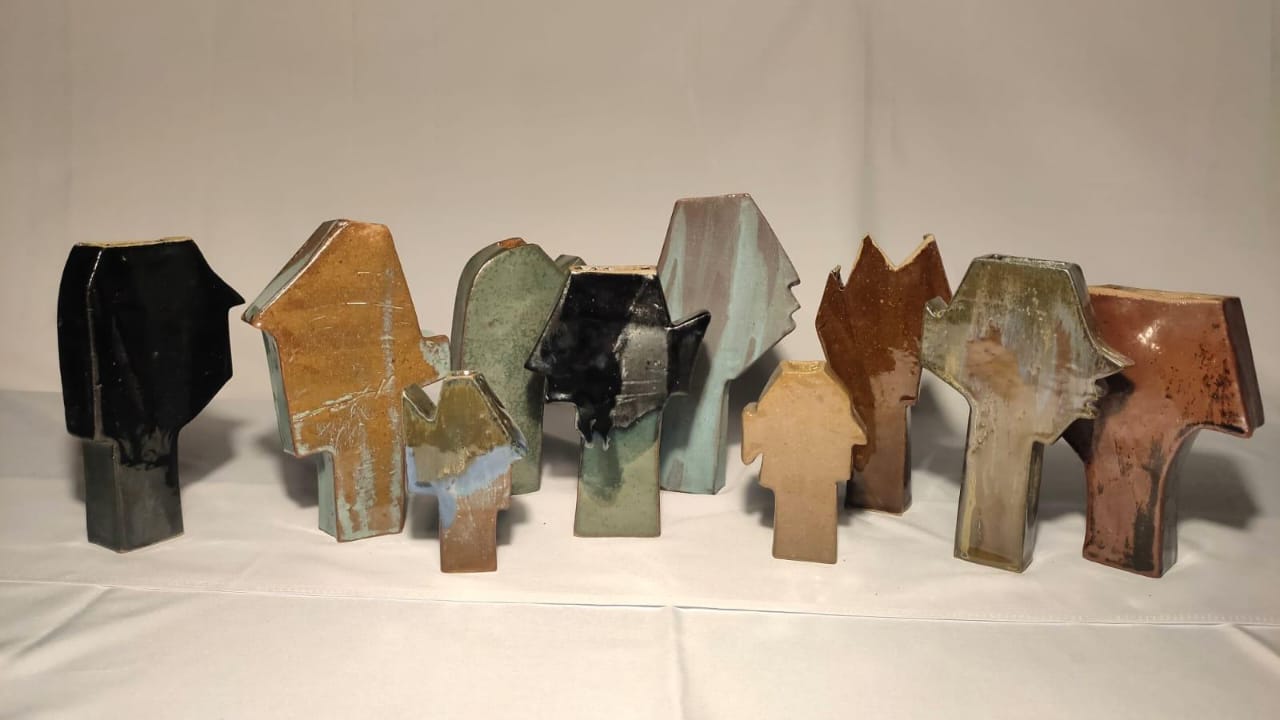 Abstract Ceramic Sculpture Set
