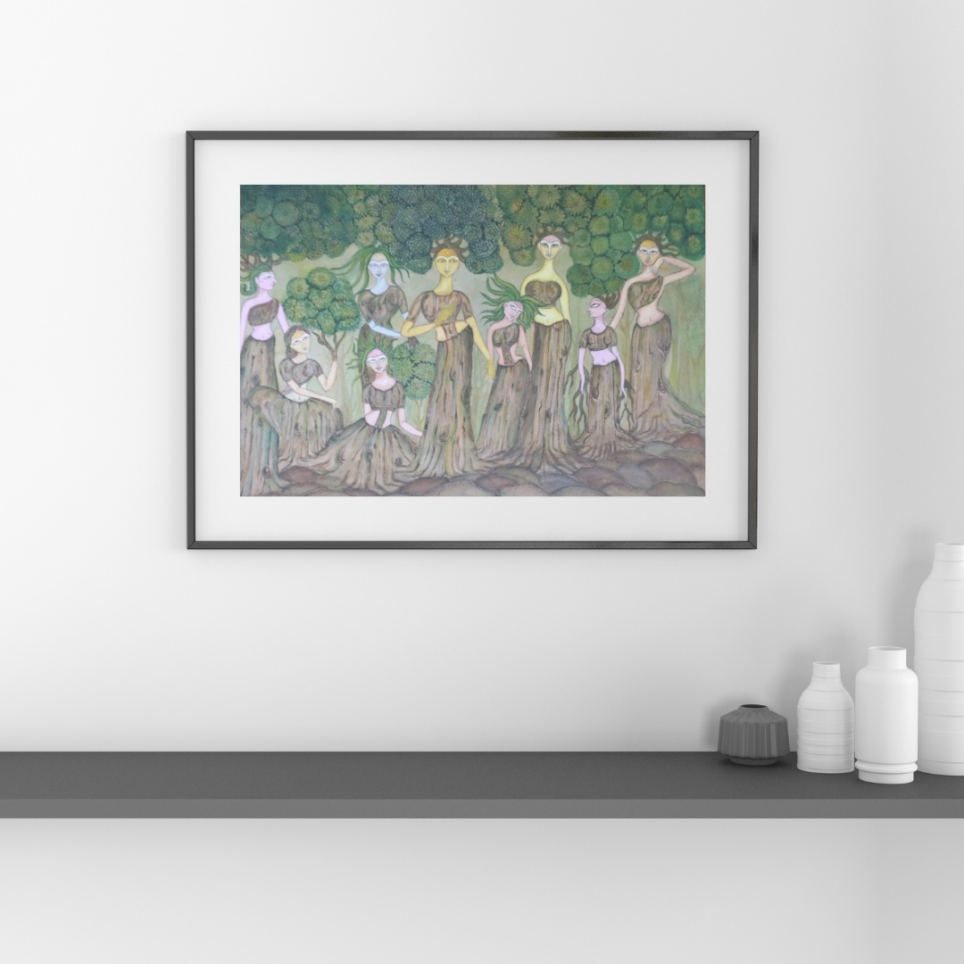 Elegant Women in Nature Art Print