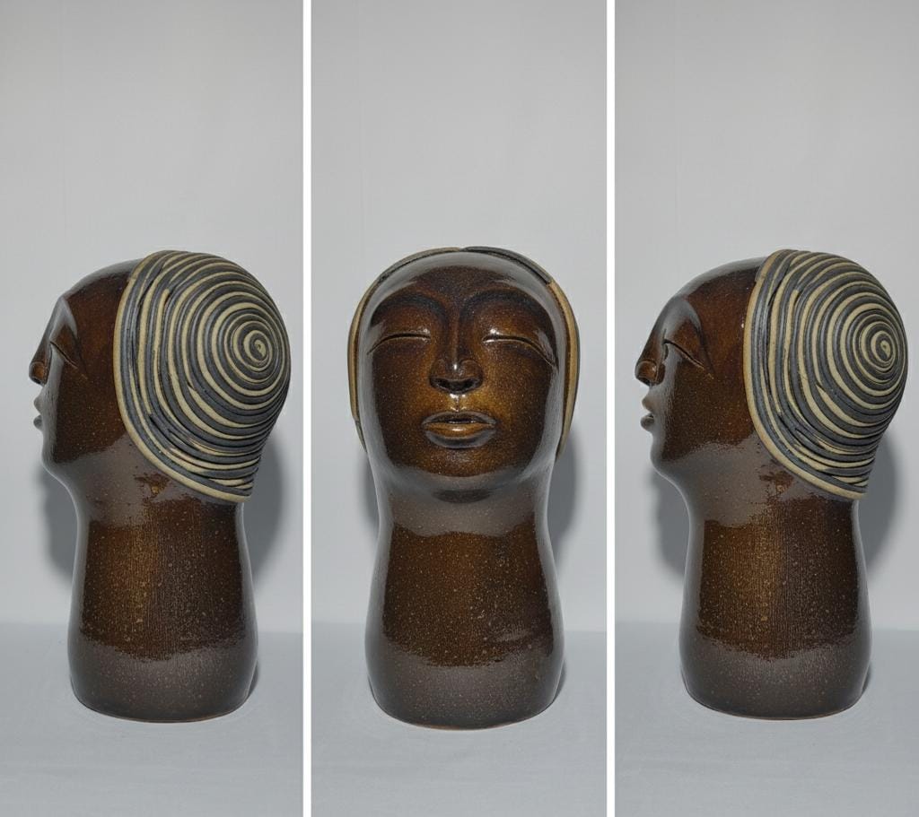 Swirl Pattern Ceramic Vase