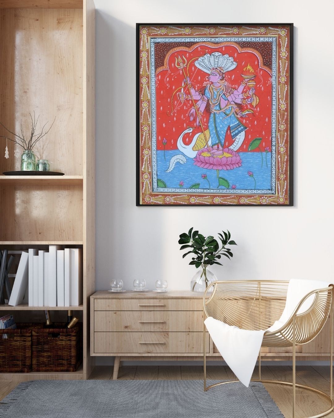 Traditional Goddess Lakshmi Painting