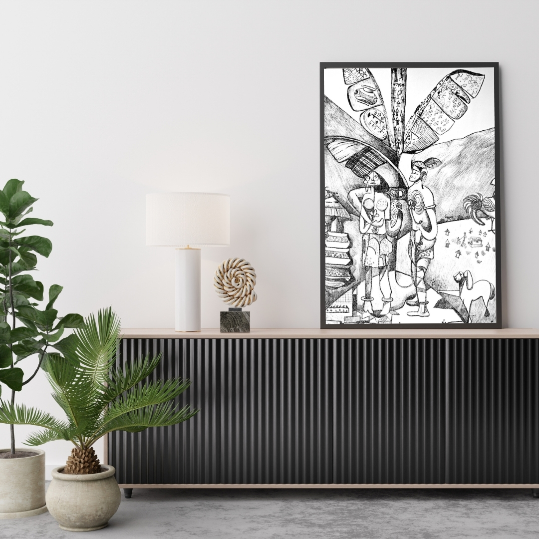 Title: “Mini Saur Cottage” Medium: Lithograph Size: 12 × 18 inch 