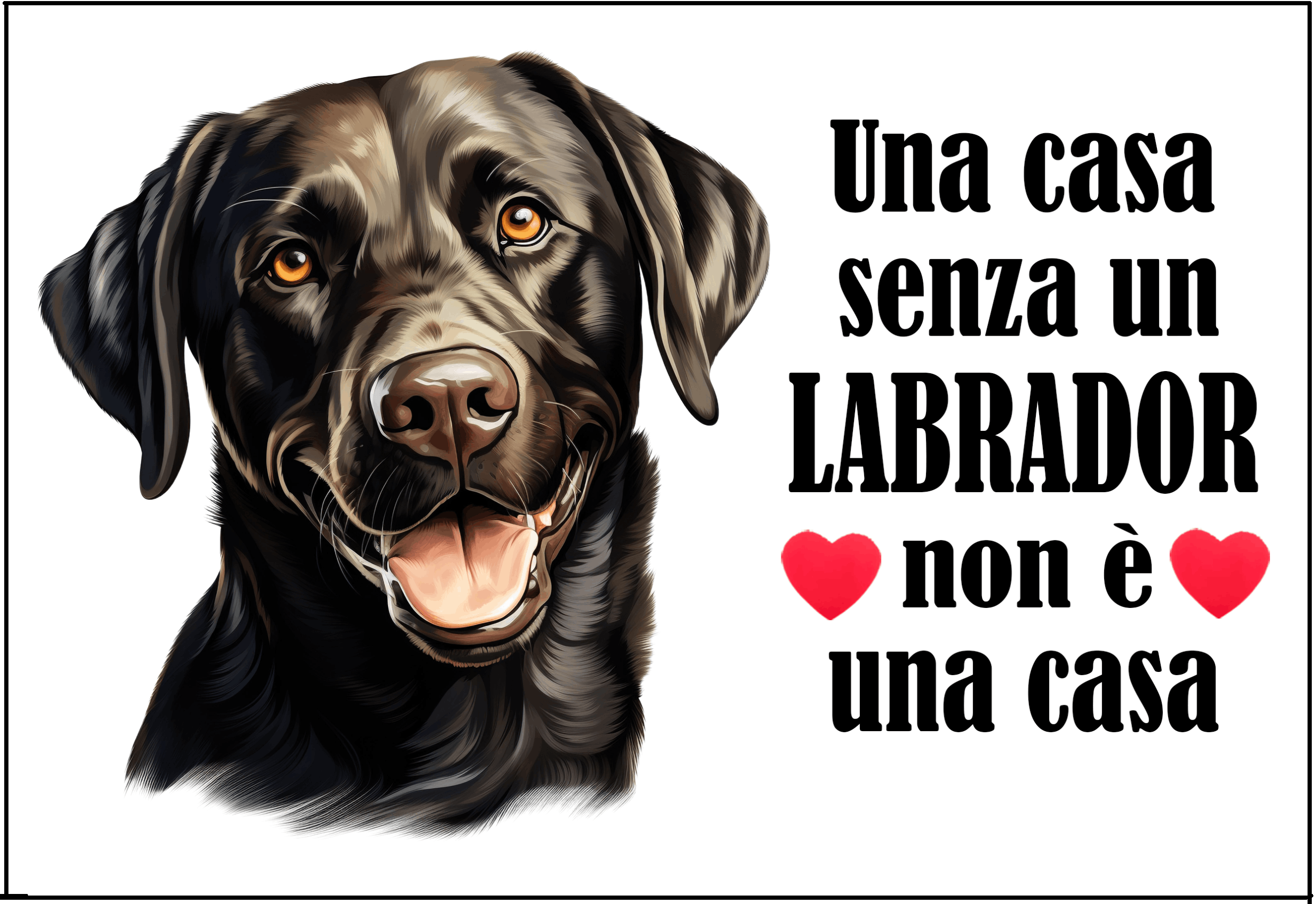 C016 Magnete da frigo  LABRADOR NERO