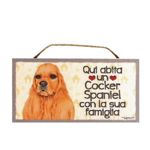 20 Targa decorativa Cocker Spaniel