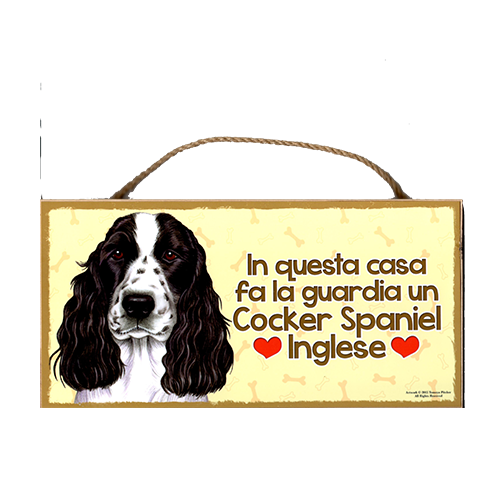 21 Targa decorativa Cocker Spaniel Inglese
