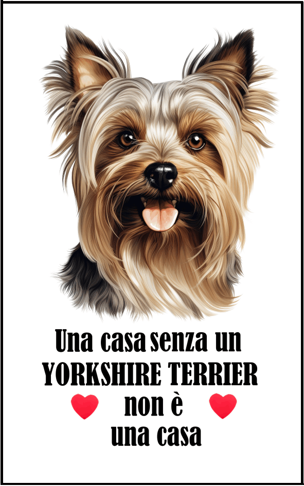 C002 Magnete decorativo Yorkshire Terrier cm. 8x5