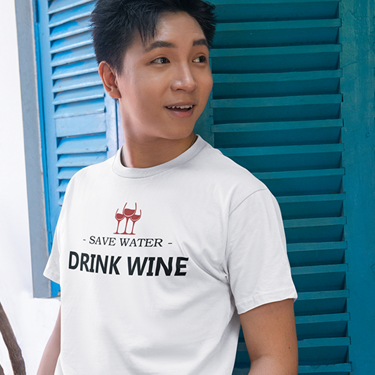 T-shirt Save Water Drink Wine