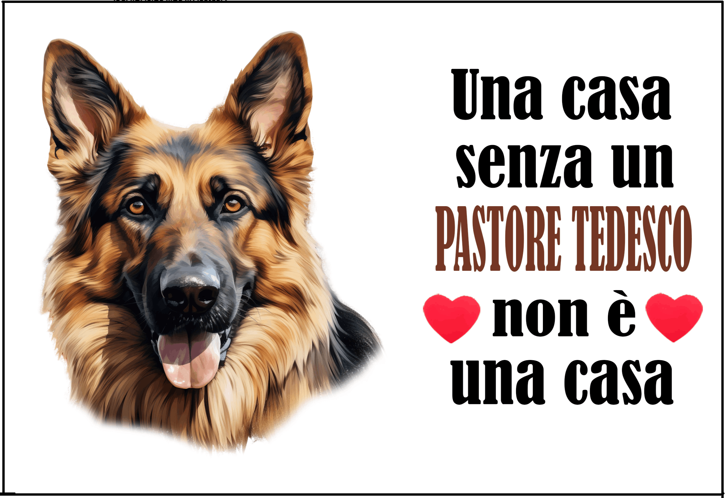 C008 Magnete Decorativo Pastore Tedesco cm. 8x5