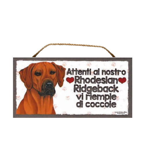 41 Targa decorativa Rhodesian Ridgeback