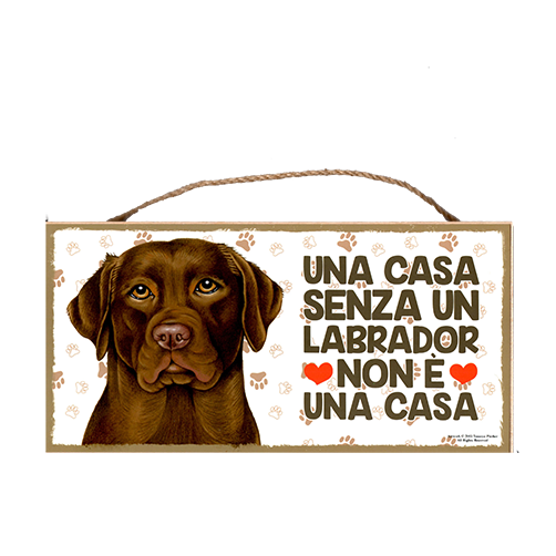 31 Targa decorativa Labrador marrone