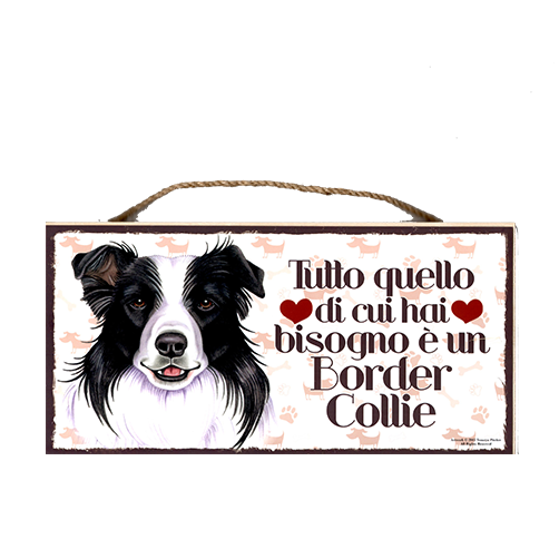 10 Targa Decorativa Border Collie