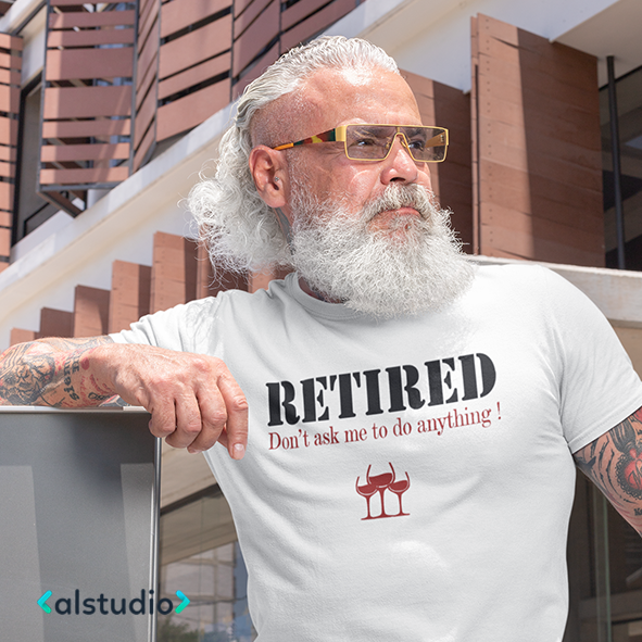 Maglietta 'Retired' Uomo