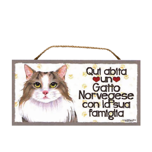 57 Targa decorativa Gatto Norvegese