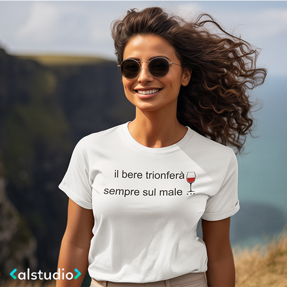 T-shirt 'Il bere trionferà'