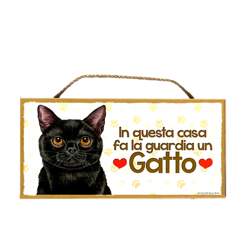 56 Cartello decorativo gatto nero