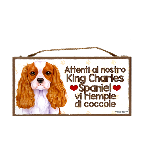 29 Targa decorativa King Charles Spaniel