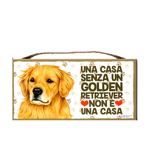 25 Targa decorativa Golden Retriever