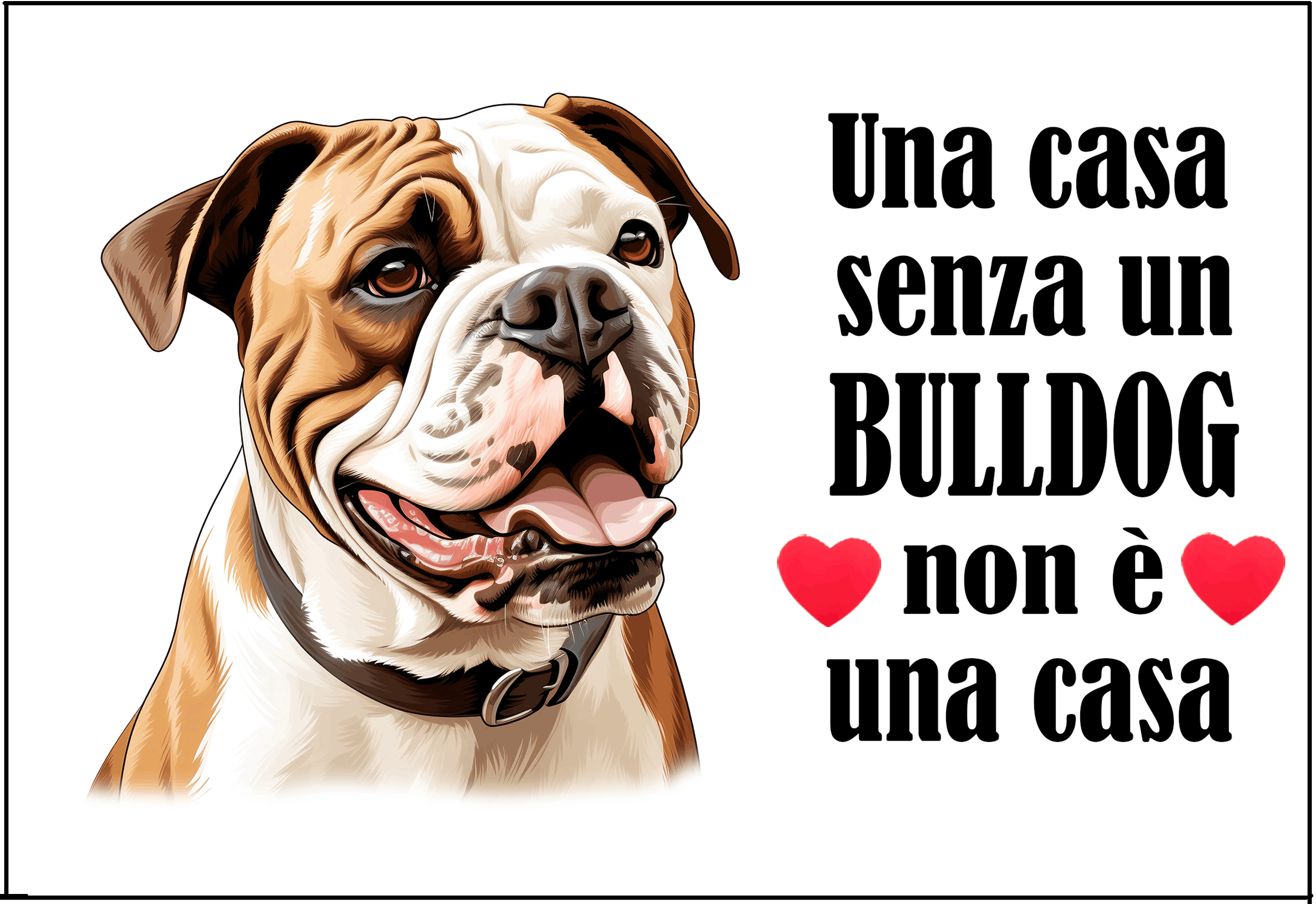 C007 Magnete decorativo Bulldog cm. 8x5