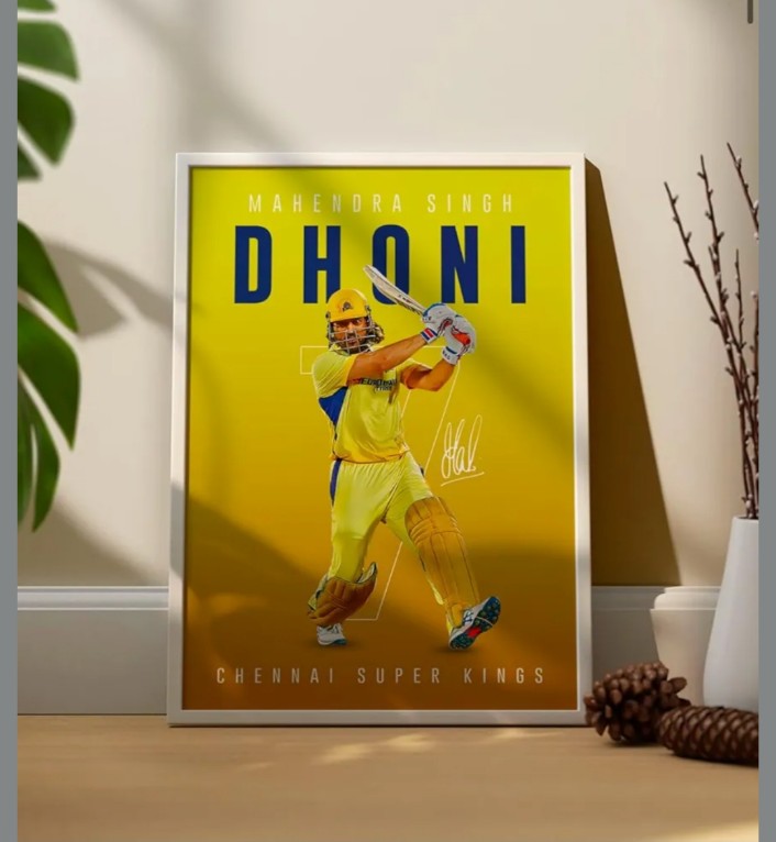 Dhoni Wall Art Poster 5X7 