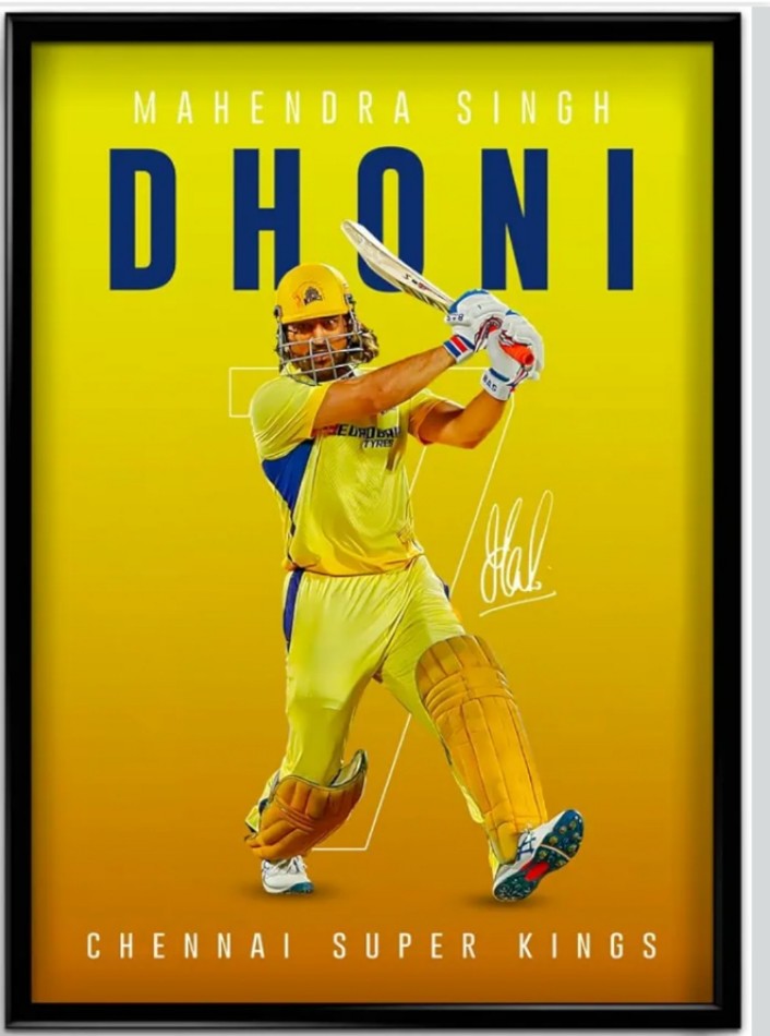 Dhoni Wall Art Poster 5X7