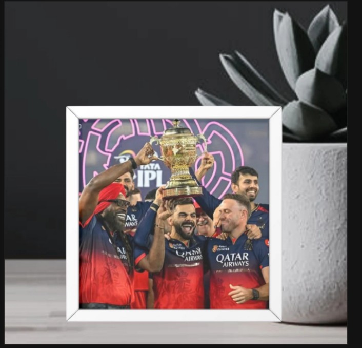 Cricket Team Victory Photo Frame 4x4 