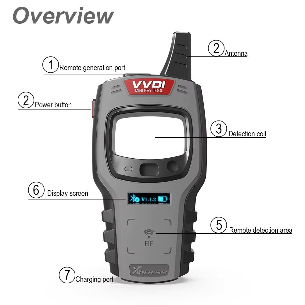 Xhorse VVDI Mini Key Tool | Remote key Programmer | 96bit 48-Clone Function | Support IOS / Android