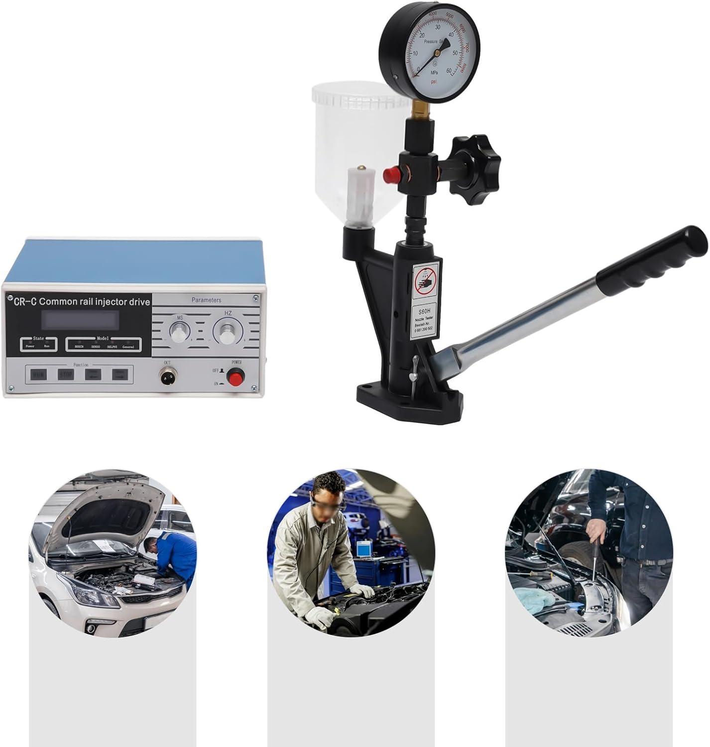 Beacon Machine S60H/ Electric Fuel Injection Pump/ Test Machine Diesel Fuel / Rail Injector Tester Code Diagnostic Tool