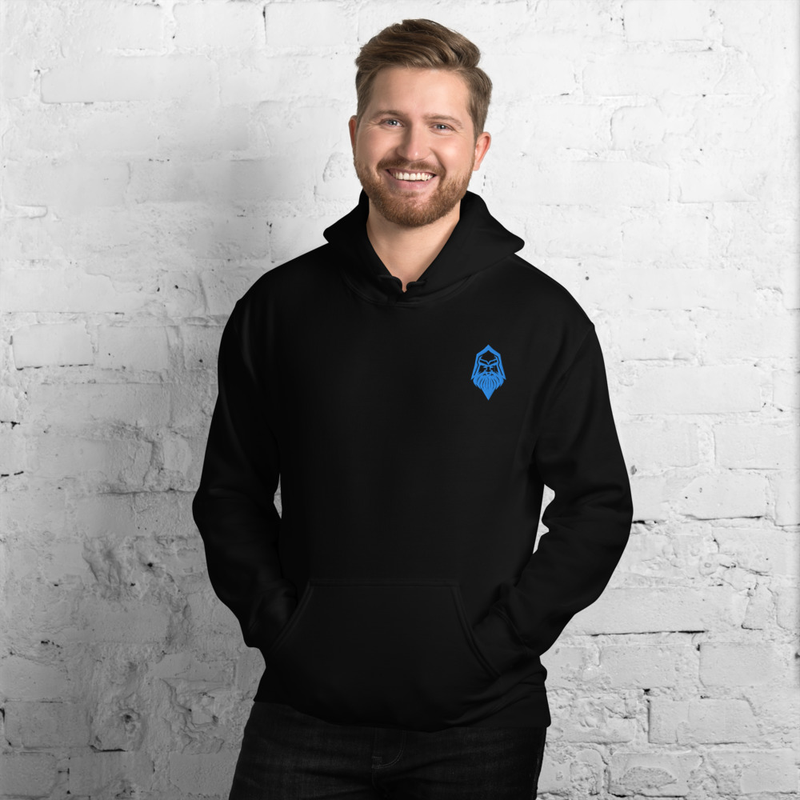 Black Hoodie with Blue Owl Logo