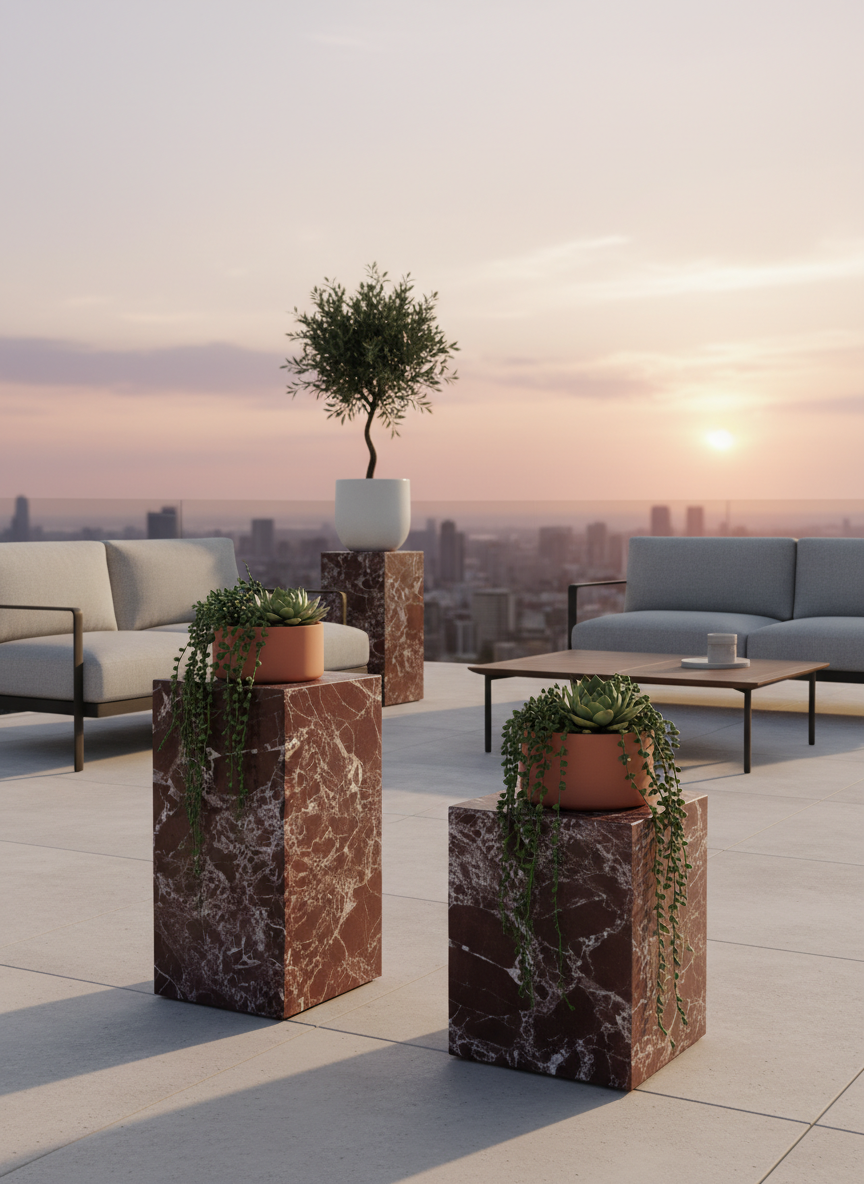 Rosso Levanto Plinth