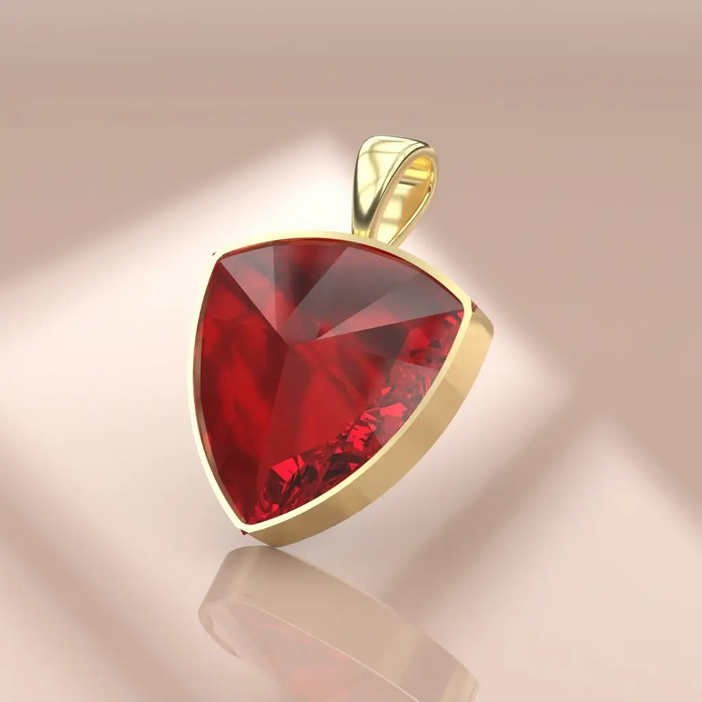 Pendentif grenat catalan troïda 20 mm