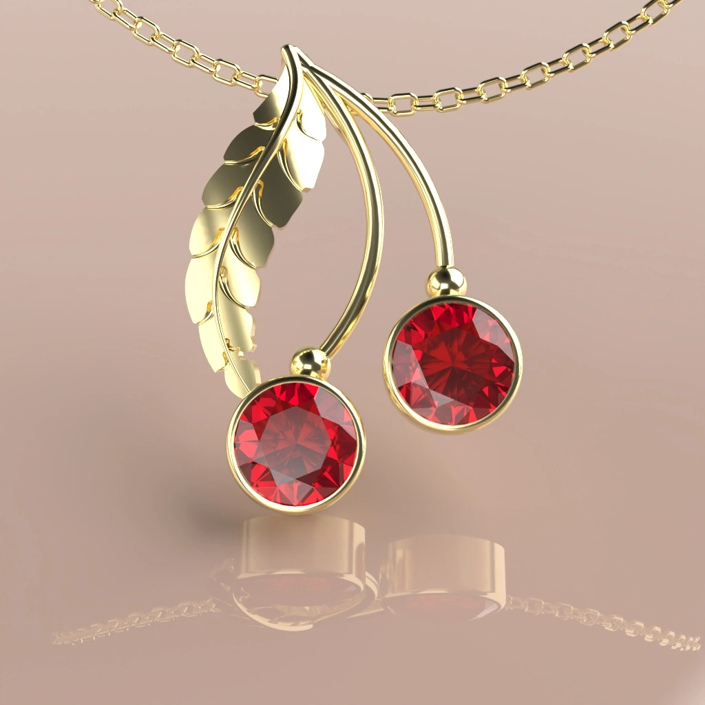 Pendentif grenat catalan CERISES