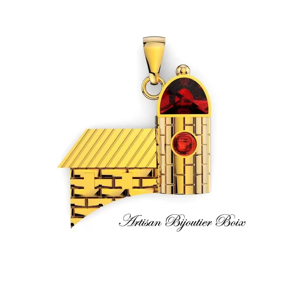 Pendentif COLLIOURE grenat catalan