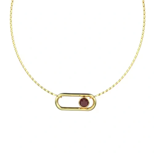 Collier trombone grenat catalan