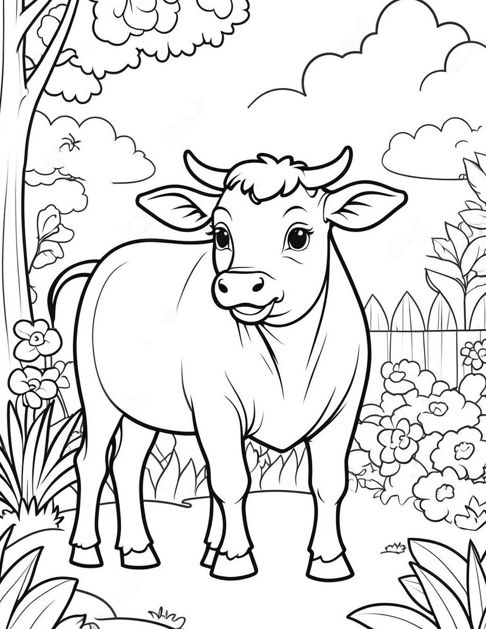 Cow Coloring Page